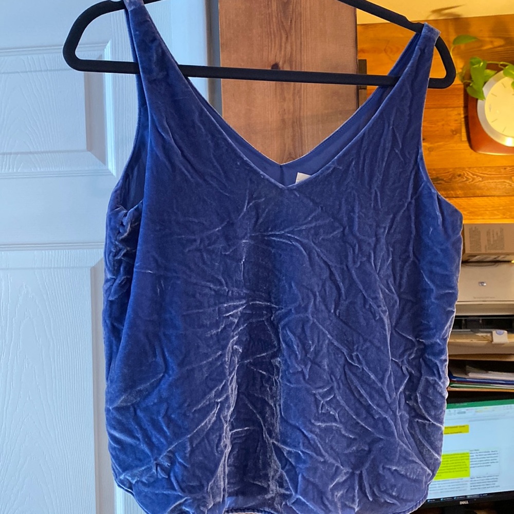 Crushed velvet tank